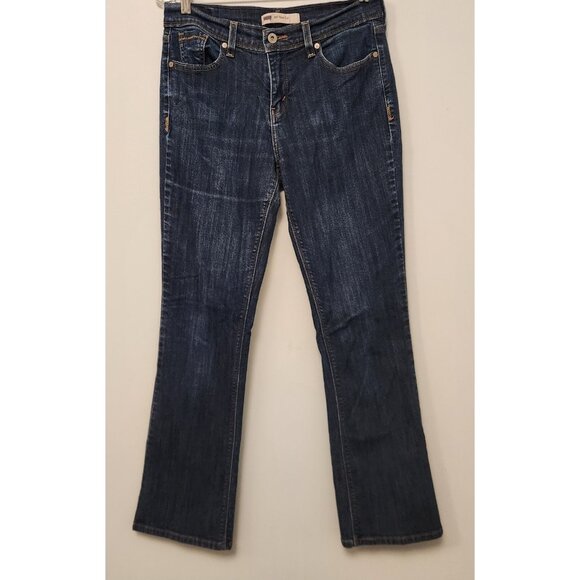 Levis 515 Boot Cut Jeans Blue Medium Wash Denim Button Pockets Womens 6M EUC - Picture 2 of 16